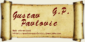 Gustav Pavlović vizit kartica